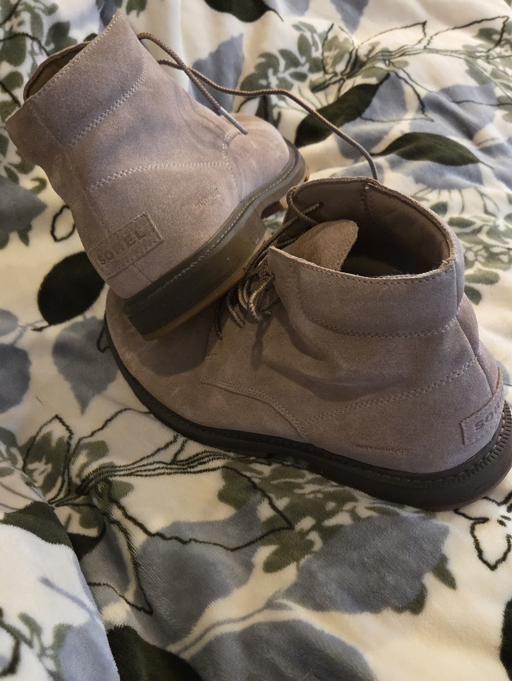 Sorel Suede Desert Boots - Men's Taupe Lace-Up Casual Boots
